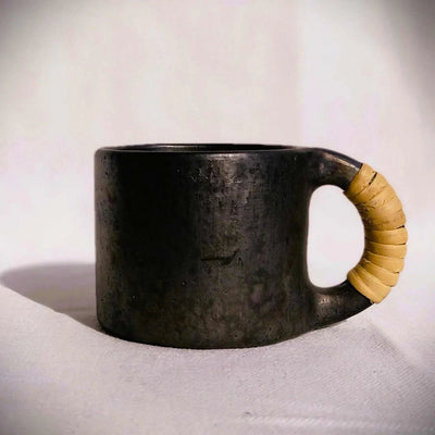 Longpi Black Pottery Coffee Mug Small - Round – Mugs on Brown Living™. SKU: SACHII016. Img 1.