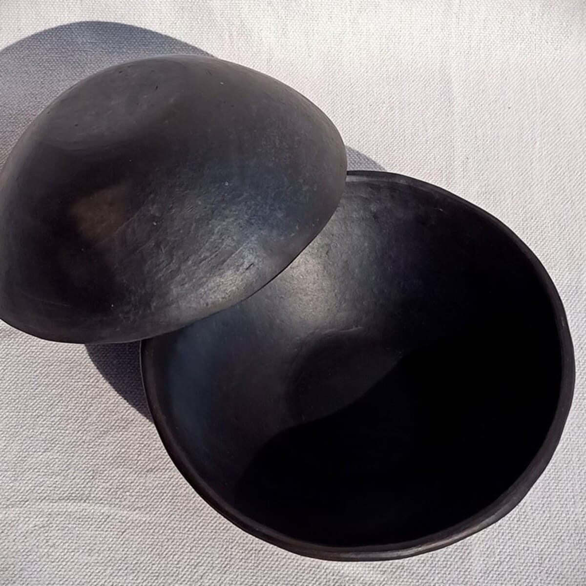 Longpi Black Pottery Soup Bowl – Dinner Set by Terracotta by Sachii available on Brown Living™. . SKU: SACHII019. Img 2.