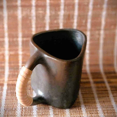 Longpi Black Pottery Trikon Coffee Mug - Large – Mugs on Brown Living™. SKU: SACHII017T. Img 1.