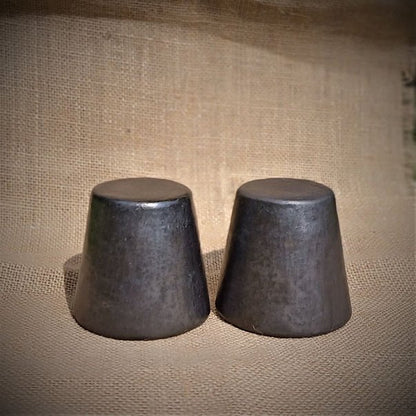 Longpi Black Pottery Tumblers - Trapezium Small - Set of 2 | Verified Sustainable by Brown Living™