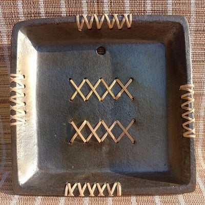 Longpi Black Pottery Wall Plate - Square – Wall Decor on Brown Living™. SKU: SACHII030. Img 3.