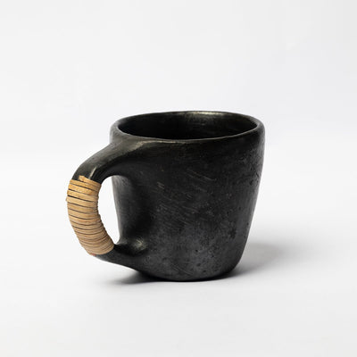 Longpi Oval Chai Coffee Cup | Cane Handle Handmade Cup – Cups & Saucers on Brown Living™. SKU: OCT-16. Img 3.