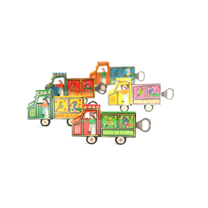 Lorry Bottle Opener With Fridge Magnet | Red & Green Metal – Art & Craft Supplies on Brown Living™. SKU: CD-HOM-BO-RED-LOR. Img 2.