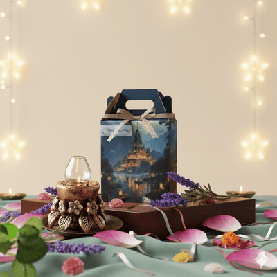 Lotus Akand Jyot Diya – Traditional Festival Lighting – Home Decor on Brown Living™. SKU: D27. Img 7.