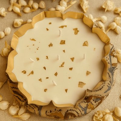 Lotus Urli Big Candle | Statement Diwali Decoration – Candles & Fragrances on Brown Living™. SKU: LUSH_0009. Img 1.