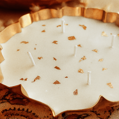 Lotus Urli Big Candle | Statement Diwali Decoration – Candles & Fragrances on Brown Living™. SKU: LUSH_0009. Img 2.