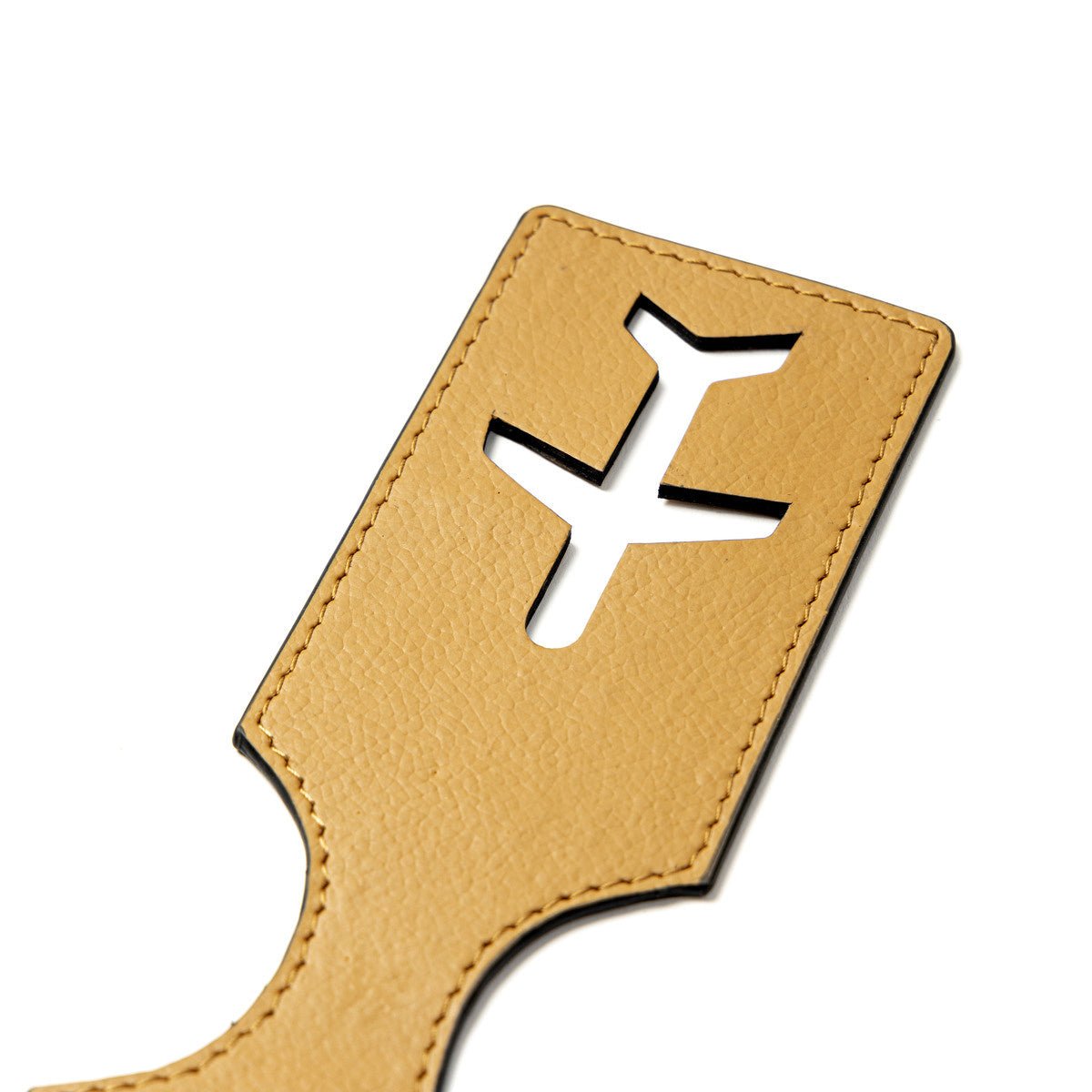 Luggage Tag with Aeroplane Cutout – Vegan Leather (Caramel) – Travel Accessories on Brown Living™. SKU: CPTTGH002. Img 2.