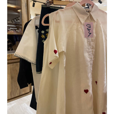 Luna – Organic Cotton Mini Dress – Womens Dress on Brown Living™. SKU: ER - LUNA - DRS - XS - 001. Img 2.