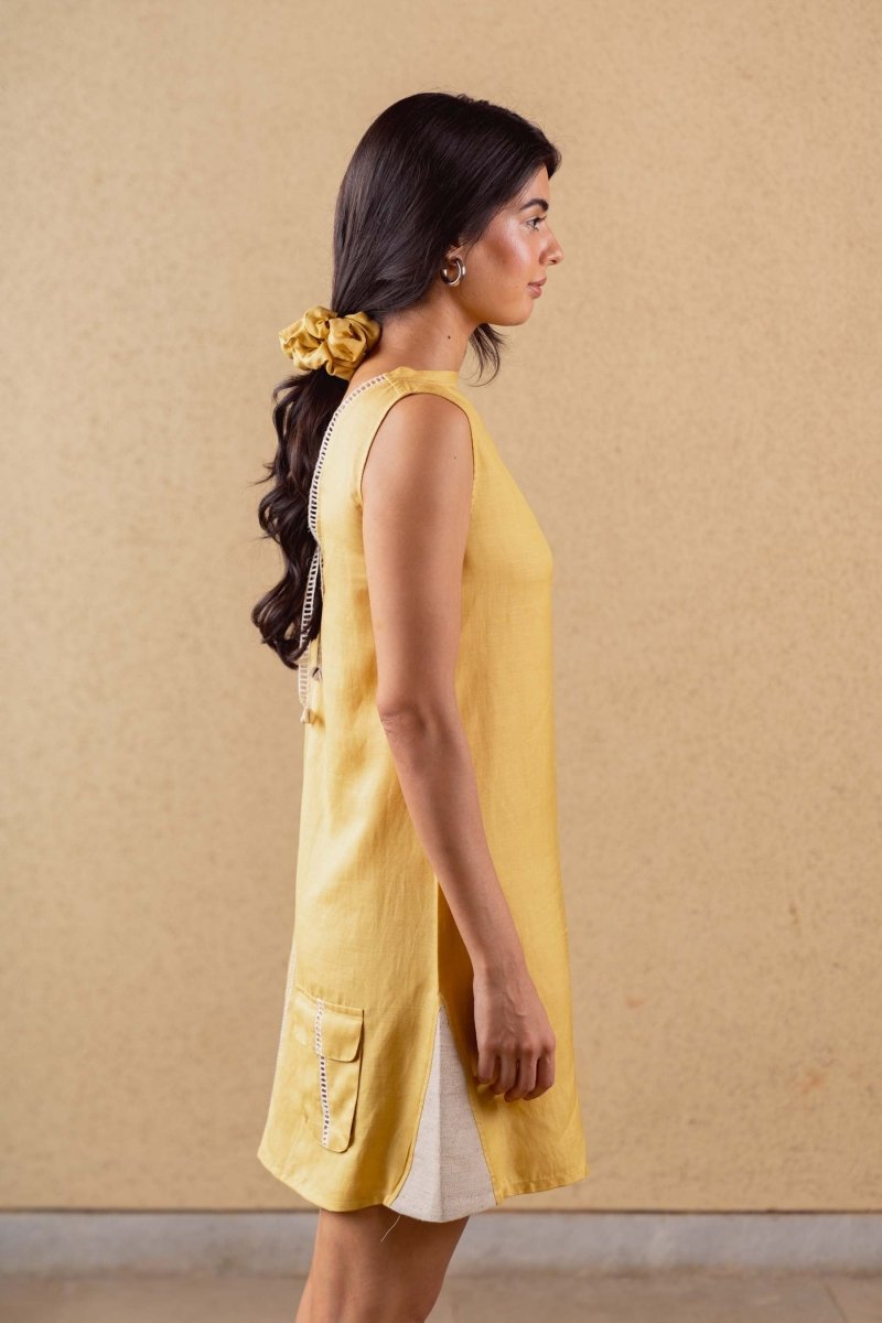 Lush Reversible Dress - Mustard - Hemp Tencel | Verified Sustainable by Brown Living™