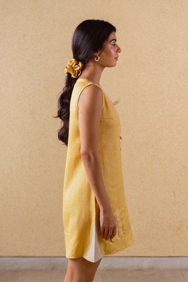 Lush Reversible Dress - Mustard - Hemp Tencel | Verified Sustainable by Brown Living™