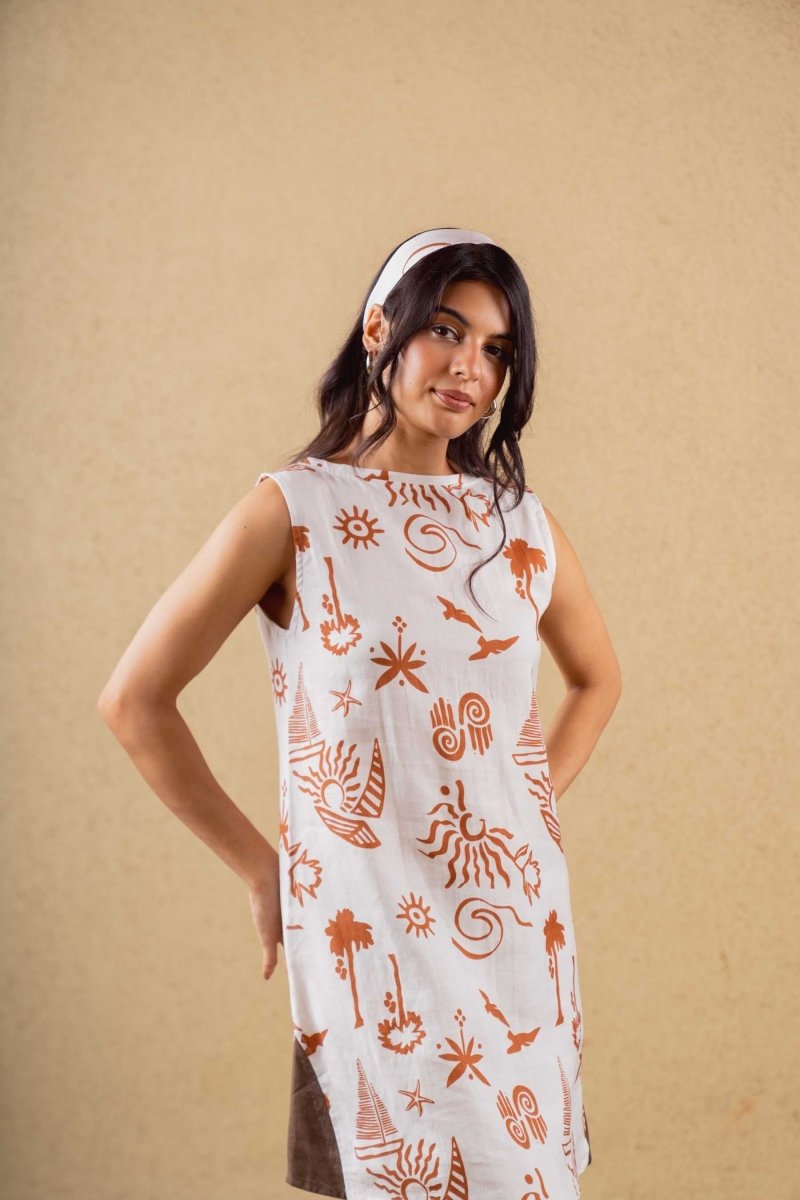 Lush Reversible Dress - Print - Hemp Tencel | Verified Sustainable by Brown Living™