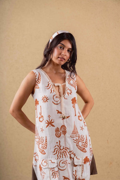 Lush Reversible Dress - Print - Hemp Tencel | Verified Sustainable by Brown Living™