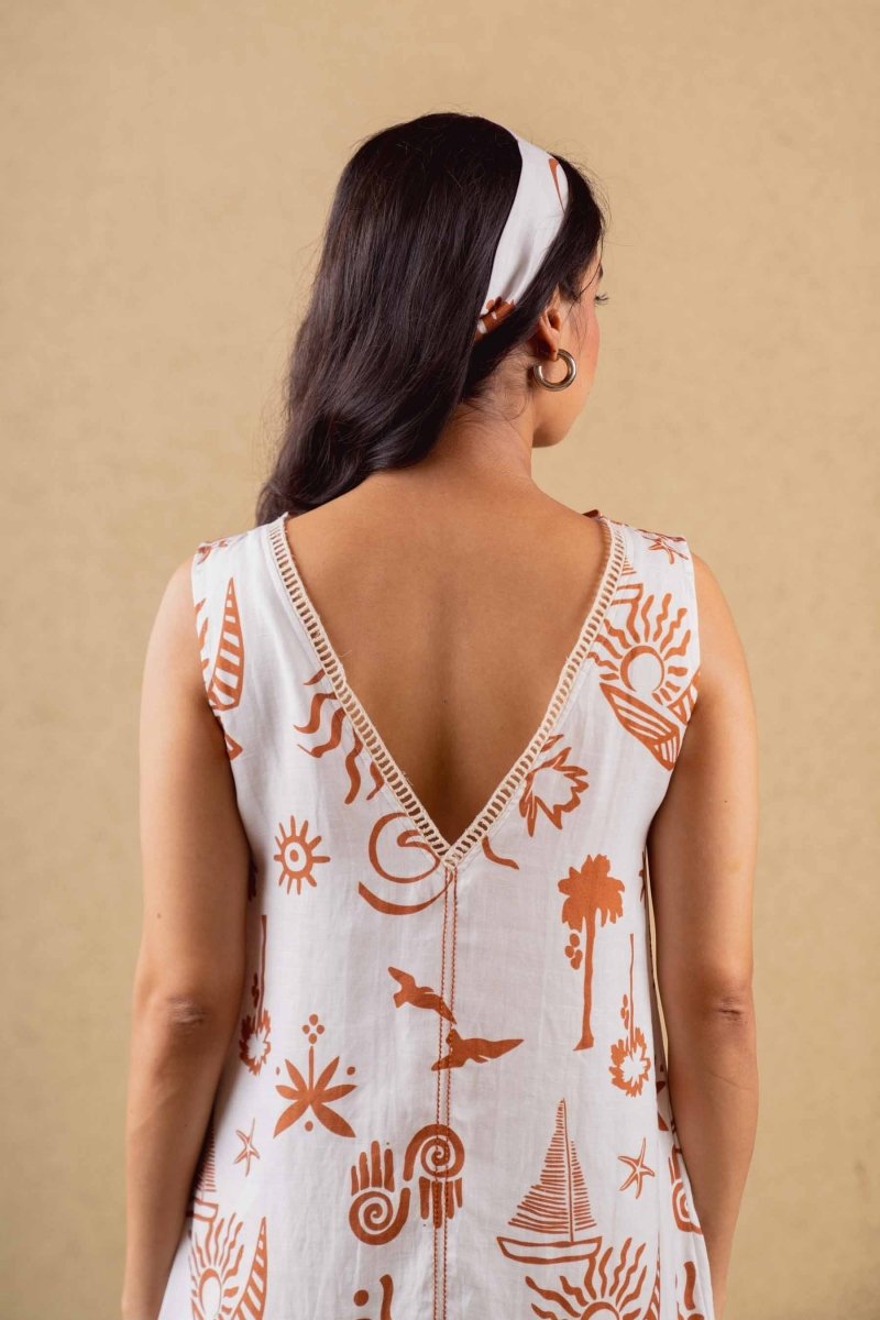 Lush Reversible Dress - Print - Hemp Tencel | Verified Sustainable by Brown Living™