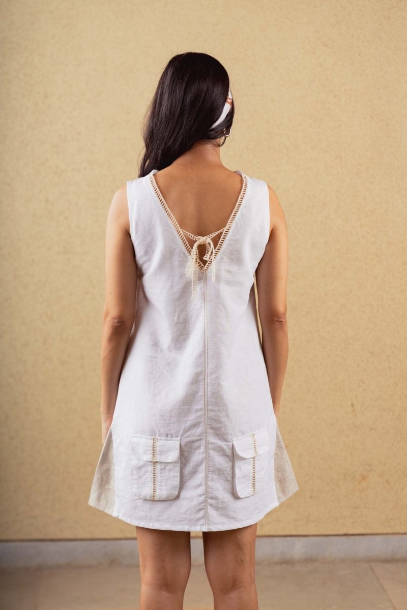 Lush Reversible Dress - White - Hemp Tencel | Verified Sustainable by Brown Living™