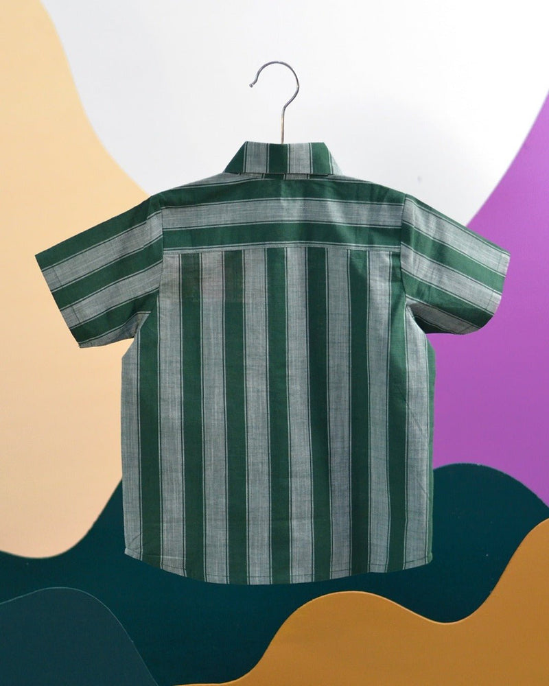 Lush Striped Cotton Casual Shirt | Verified Sustainable Kids Shirts on Brown Living™