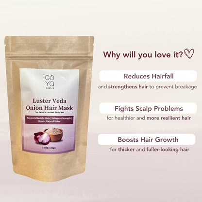 Luster Veda Onion Hair Mask - 100gm | Reduces Hairfall | Verified Sustainable by Brown Living™