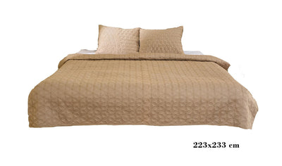 Luxury Dark Flax Cotton Satin Razai | Soft Lightweight Quilt 200 GSM – Bed Linens on Brown Living™. SKU: TEE2516-GF-2N. Img 6.