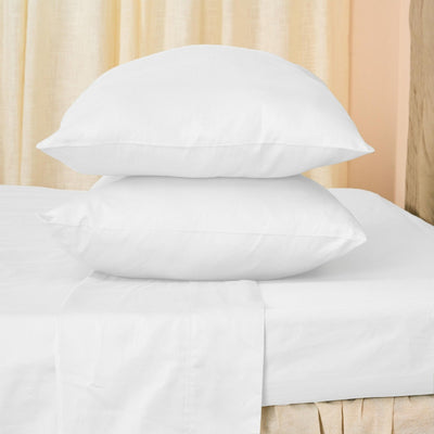 Luxury Organic Sateen Flat Sheet Set | Soft Breathable Bedding – Bed Linens on Brown Living™. SKU: SHSS2512-03_FQN. Img 2.