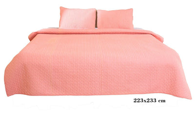 Luxury Pink Cotton Satin Razai | Soft Lightweight Quilt 200 GSM – Bed Linens on Brown Living™. SKU: TEE2513-P-1N. Img 5.