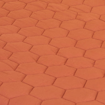 Luxury Rust Cotton Satin Razai | Soft Lightweight Quilt 200 GSM – Bed Linens on Brown Living™. SKU: RSP-01. Img 4.