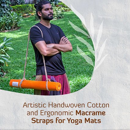 Macarame Yoga Mat Strap - Brown | Verified Sustainable by Brown Living™