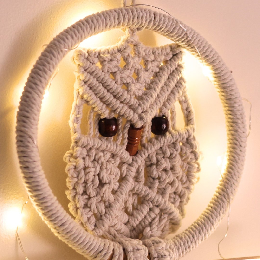 Macrame Owl Wall Hanging | Verified Sustainable by Brown Living™