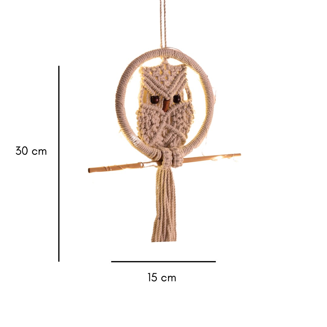 Macrame Owl Wall Hanging | Verified Sustainable by Brown Living™