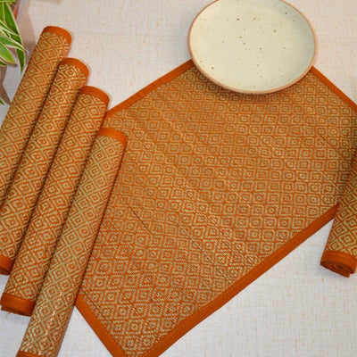 Madurkathi Diamond Placemats (Set of 6) – Table Linens on Brown Living™. SKU: MKDMAT004C - n. Img 12.