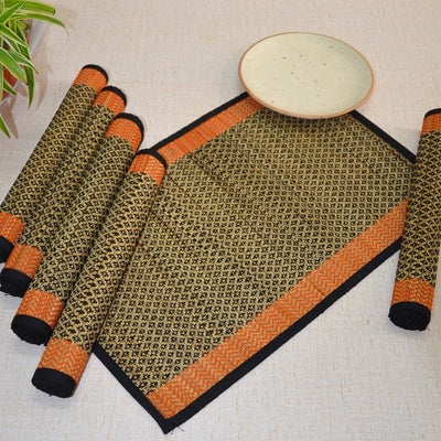 Madurkathi Diamond Placemats (Set of 6) – Table Linens on Brown Living™. SKU: MKDMAT004C - n. Img 8.