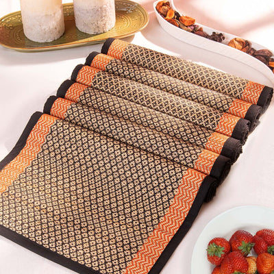 Madurkathi Diamond Placemats (Set of 6) – Table Linens on Brown Living™. SKU: MKDMAT004E-n. Img 11.