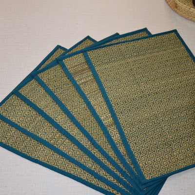 Madurkathi Diamond Placemats (Set of 6) – Table Linens on Brown Living™. SKU: MKDMAT004C - n. Img 7.