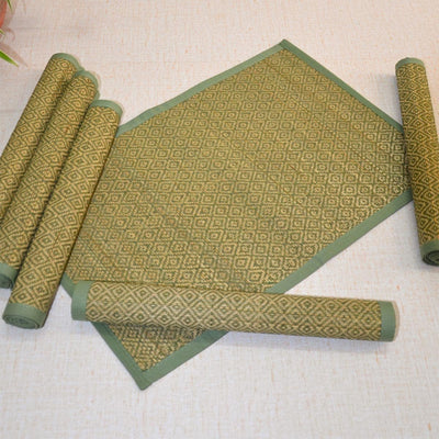 Madurkathi Diamond Placemats (Set of 6) – Table Linens on Brown Living™. SKU: MKDMAT004B - n. Img 5.