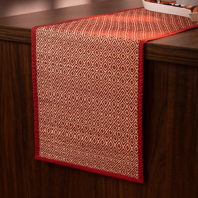Madurkathi Diamond Table Runner – Table Linens on Brown Living™. SKU: MKDRUN005D-n. Img 6.