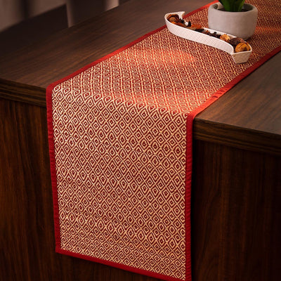 Madurkathi Diamond Table Runner – Table Linens on Brown Living™. SKU: MKDRUN005D-n. Img 7.