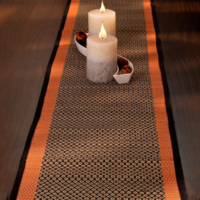 Madurkathi Diamond Table Runner – Table Linens on Brown Living™. SKU: MKDRUN005D-n. Img 9.