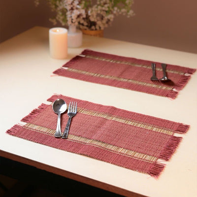 Madurkathi Table Mats – Handwoven Sustainable Dining Set – Table Linens on Brown Living™. SKU: MDTR1115APRDS6. Img 8.