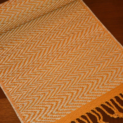 Madurkathi Tassels Chevron Table Runner Large – Table Linens on Brown Living™. SKU: MKTRUN018D. Img 1.