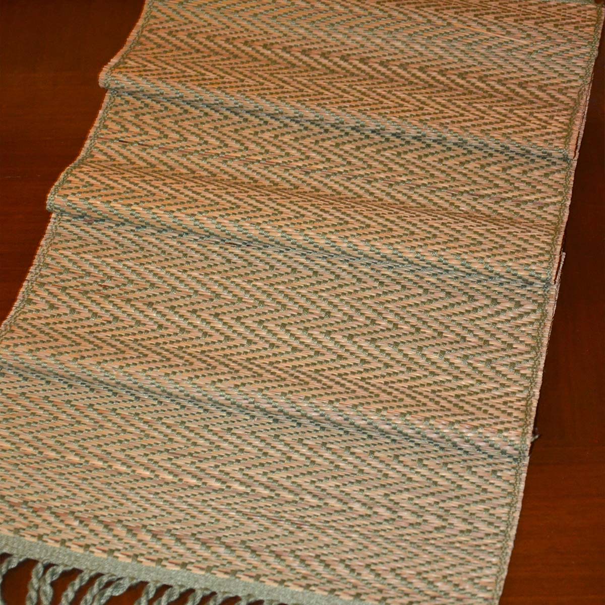Madurkathi Tassels Chevron Table Runner – Table Linens on Brown Living™. SKU: MKTRUN018A - nn. Img 10.