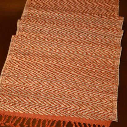 Madurkathi Tassels Chevron Table Runner – Table Linens on Brown Living™. SKU: MKTRUN018C - n. Img 7.