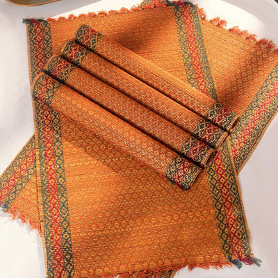 Madurkathi Tassels Placemats (Set of 6) – Table Linens on Brown Living™. SKU: MKTMAT013B-n. Img 7.