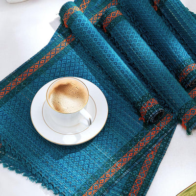 Madurkathi Tassels Placemats (Set of 6) – Table Linens on Brown Living™. SKU: MKTMAT013E-n. Img 14.
