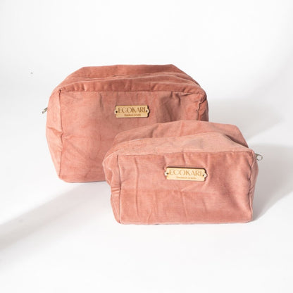 Magenta Voyage Corduroy Travel Pouch | Verified Sustainable by Brown Living™