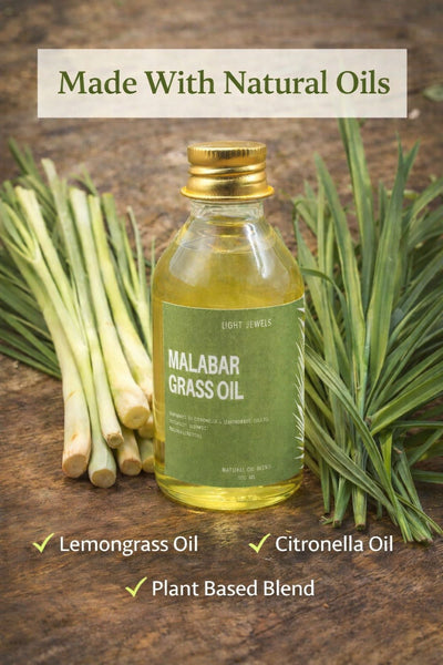 Malabar Grass Oil | Natural Ayurvedic Body & Hair Oil | Herbal Wellnes – Home & Garden on Brown Living™. SKU: SN2586. Img 4.