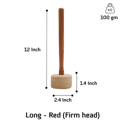 Mallet Long Red - 6cm - Firm Head | Verified Sustainable by Brown Living™