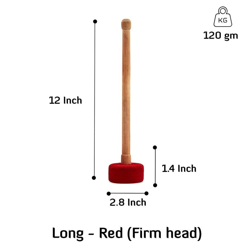 Mallet Long Red - 7cm - Firm Head | Verified Sustainable Musical Instruments on Brown Living™