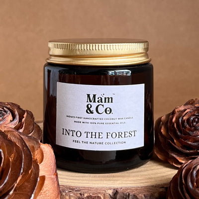 Into the Forest - 100% Coconut Wax Botanical Candle – Candles & Fragrances on Brown Living™. SKU: BC10001. Img 1.