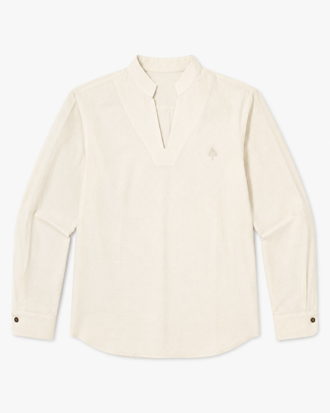 Mandarin Collar Pullover Shirt – Minimalist Style with Modern Comfort – Womens Shirt on Brown Living™. SKU: ACB2026003. Img 1.