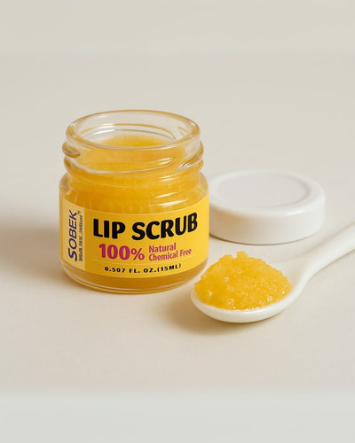 Mango Burst Sugar Lip Scrub 20 g – Lip Scrub on Brown Living™. SKU: SOB - LPSC - 01. Img 1.