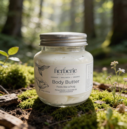 Mango & Jasmine Organic Body Butter | Deep Moisture Care – Body Butter on Brown Living™. SKU: MJBB-235. Img 1.