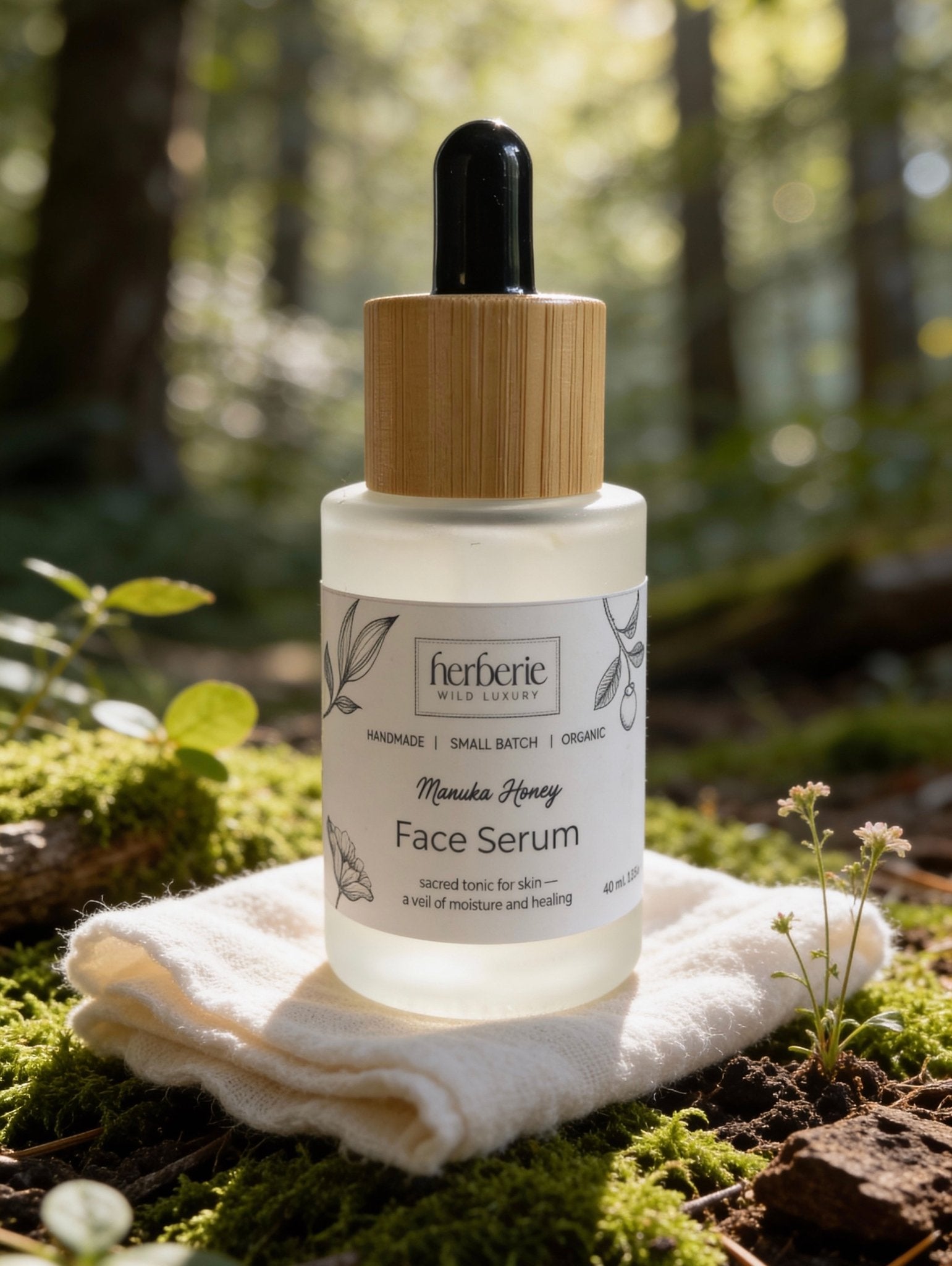 Manuka Honey Face Serum | Hydrating & Soothing Gel | 40ml – Face Serum on Brown Living™. SKU: MHFS-40. Img 1.